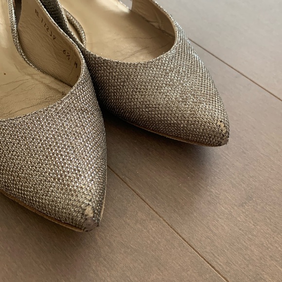 STUART WEITZMAN Glitter Slingback Flats - Picture 4 of 11